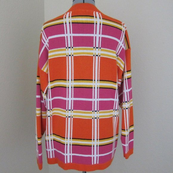 VINTAGE 80s BAGGY MULTI-COLORED STRIPED ACRYLIC SWEATER by FASHION FORMU… - Picture 4 of 5